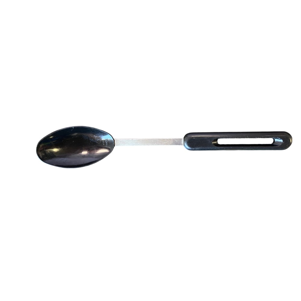 Vintage Bonny USA Black Nylon Serving Spoon Stainless Steel Handle MCM Utensil